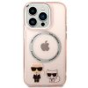 Karl Lagerfeld KLHMP14LHKCP iPhone 14 Pro 6,1 hardcase różowy/pink Karl & Choupette Aluminium Magsafe